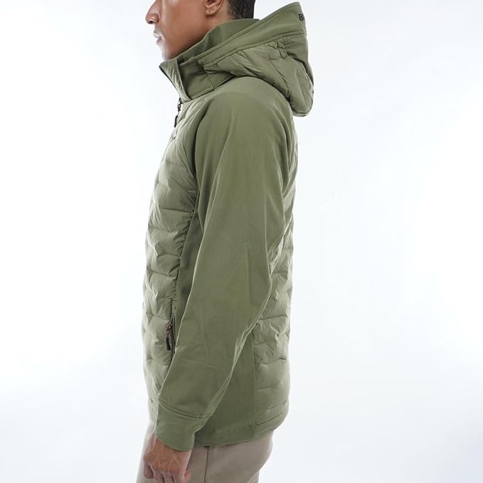 （美品）BRIEFING ブリーフィング　中綿ハイブリッドダウンパーカー BRIEFING - MENS WARM LOGO LINE PARKA / 3Dロゴ ストレッチ